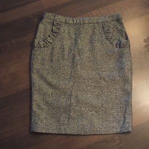 Anthropologie Blue Robin tweed skirt, size 2